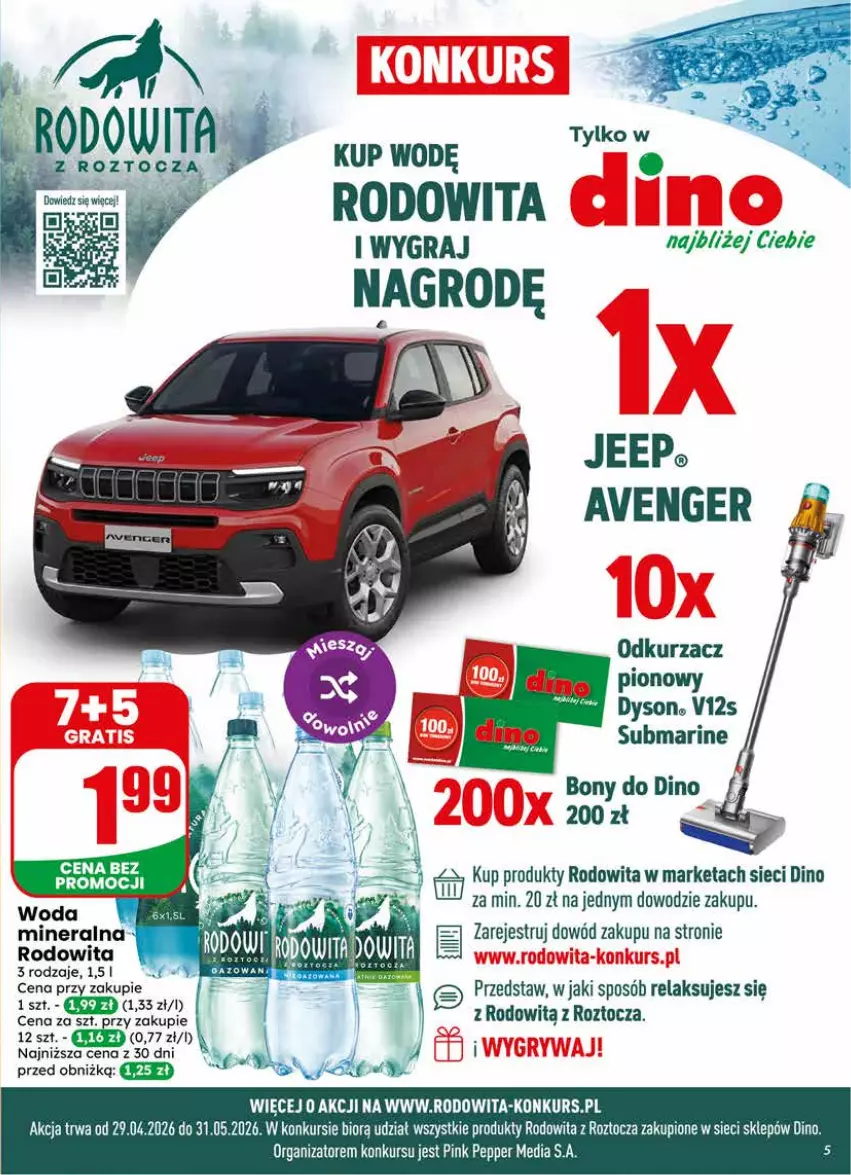 Gazetka promocyjna Dino - Gazetka 22 / 2026 - ważna 27.05 do 02.06.2026 - strona 5 - produkty: Gra, JBL, Odkurzacz, Woda