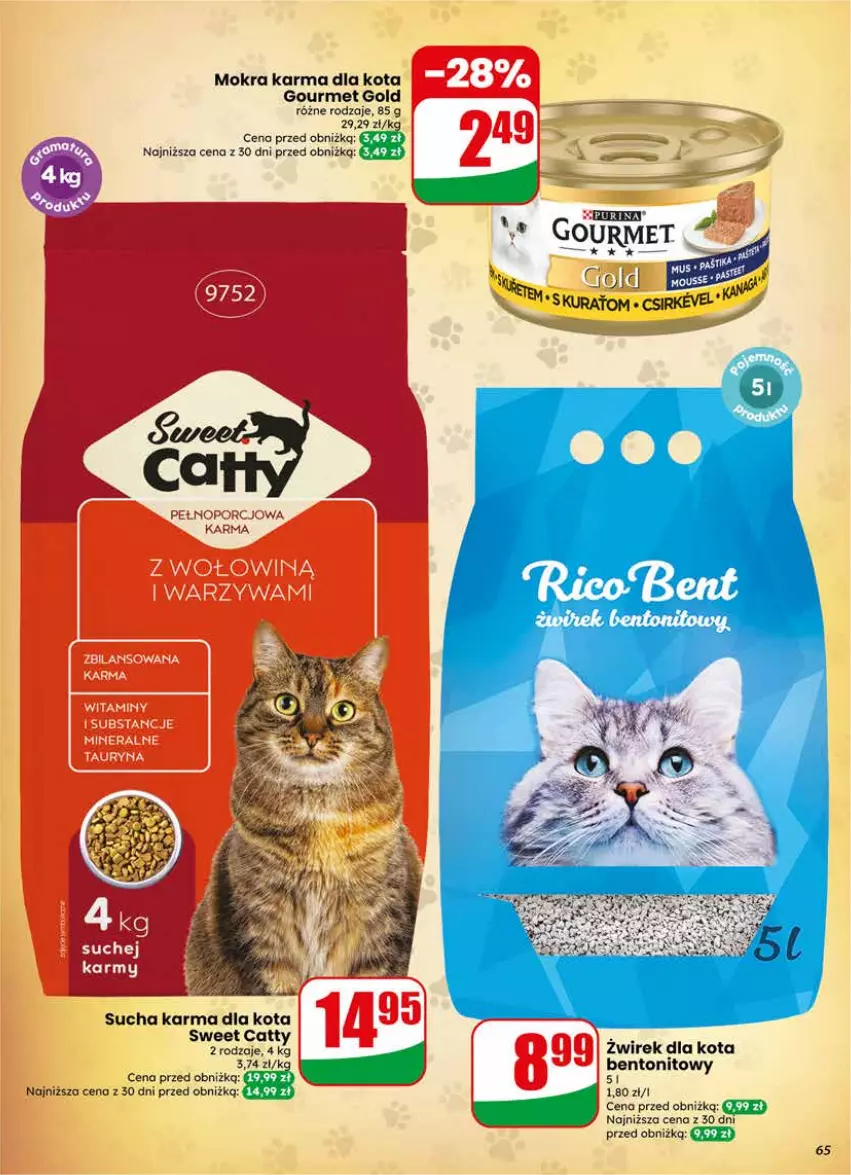 Gazetka promocyjna Dino - Gazetka 22 / 2026 - ważna 27.05 do 02.06.2026 - strona 65 - produkty: Gourmet Gold, Mokra karma, Pur, Purina, Sucha karma