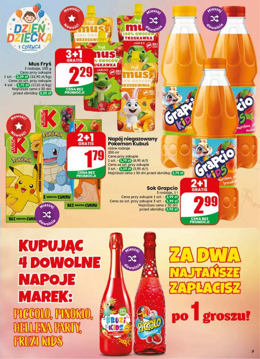 Gazetka promocyjna Dino - Gazetka 22 / 2026 - ważna 27.05 do 02.06.2026 - strona 9 - produkty: Gra, Kubuś, Mus, Sok