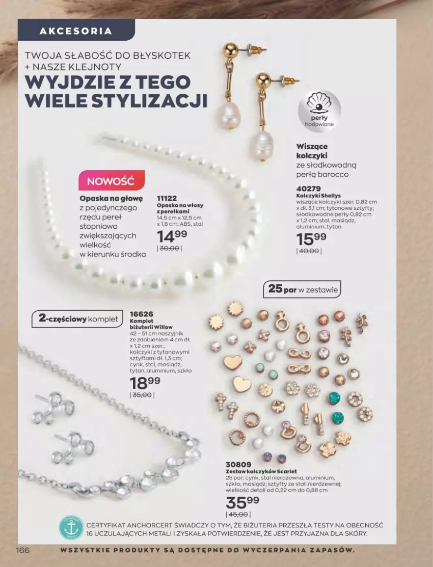 Gazetka promocyjna Avon - Katalog Avon 10/2021 kampania październik - ważna 01.09 do 31.10.2021 - strona 162 - produkty: Cynk, Klej, Kolczyki, Kotek, Naszyjnik, Opaska, Top, Tytan