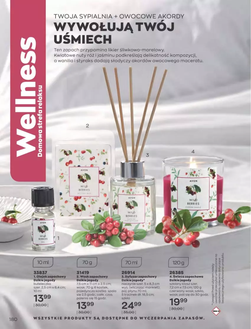 Gazetka promocyjna Avon - Katalog Avon 10/2021 kampania październik - ważna 01.09 do 31.10.2021 - strona 176 - produkty: Acer, Dyfuzor zapachowy, Fa, Jagody, Likier, Nuty, Stek, Sypialnia