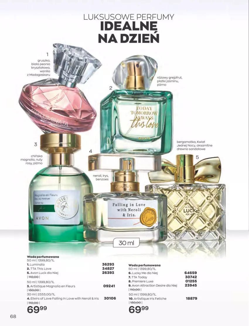 Gazetka promocyjna Avon - Katalog Avon 10/2021 kampania październik - ważna 01.09 do 31.10.2021 - strona 64 - produkty: Aksam, Fa, Grejpfrut, Nuty, Perfum, Premiere, Sandał