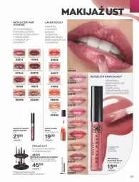Gazetka promocyjna Avon - Katalog Avon 10/2021 kampania październik - Gazetka - ważna od 31.10 do 31.10.2021 - strona 109 - produkty: Makijaż, Sok, Inka, Błyszczyk do ust, Stojak, Tran, Szminka, Olej, Bordeaux, Melon, Lakier, K2