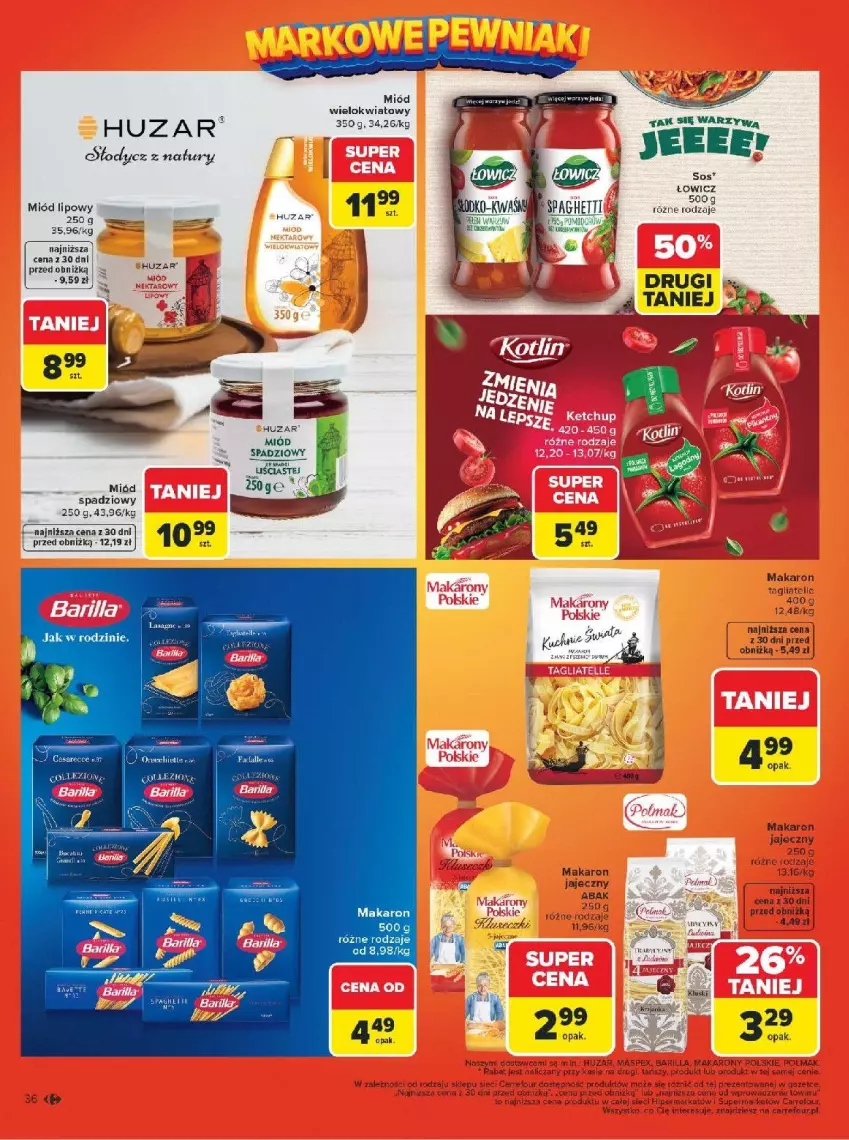 Gazetka promocyjna Carrefour - Gazetka Carrefour, Market Łap markowe pewniaki! - ważna 16.02 do 28.02.2026 - strona 38 - produkty: Fa, Lody, Makaron, Miód