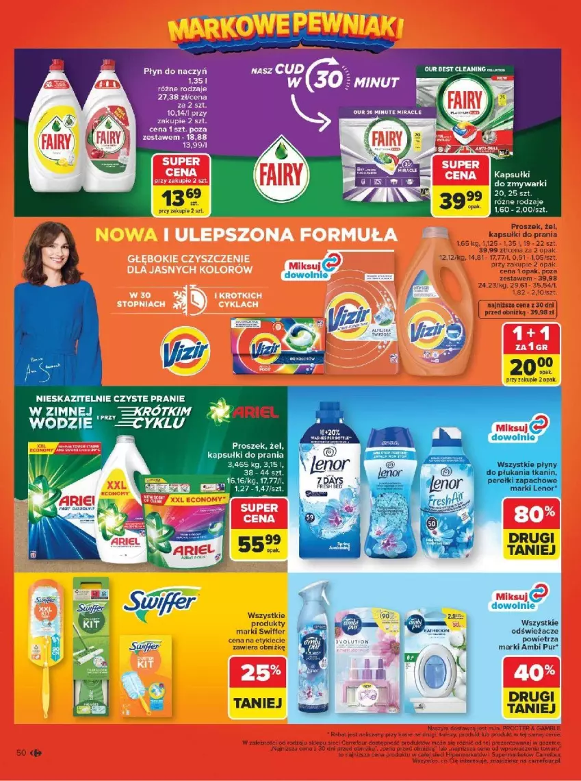 Gazetka promocyjna Carrefour - Gazetka Carrefour, Market Łap markowe pewniaki! - ważna 16.02 do 28.02.2026 - strona 52 - produkty: 7 Days, Cars, Fa, Kapsułki do prania, LG, Rum, Top, Zmywarki