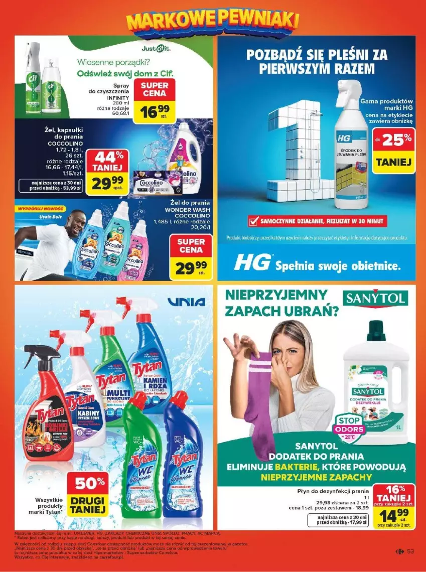 Gazetka promocyjna Carrefour - Gazetka Carrefour, Market Łap markowe pewniaki! - ważna 16.02 do 28.02.2026 - strona 55 - produkty: Cif, Coccolino, LG, Por, Rust