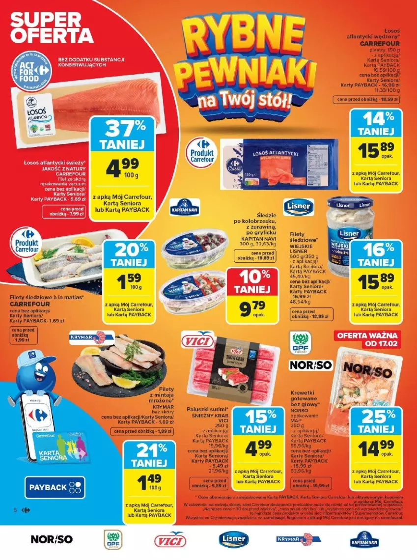Gazetka promocyjna Carrefour - Gazetka Carrefour, Market Łap markowe pewniaki! - ważna 16.02 do 28.02.2026 - strona 8 - produkty: Fa, Gra, Gry, Krewetki, Mintaj, Surimi