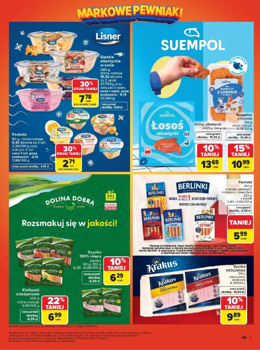 Gazetka promocyjna Carrefour - Gazetka Carrefour, Market Łap markowe pewniaki! - ważna 16.02 do 28.02.2026 - strona 9 - produkty: Danio, Kurczak, Mule, Parówki, Pastella, Ser, Sos, Szynka