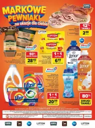 Gazetka promocyjna Carrefour - Gazetka Carrefour, Market Łap markowe pewniaki! - Gazetka - ważna od 28.02 do 28.02.2026 - strona 58 - produkty: Kawa, Kret, Perełki zapachowe, Herbata czarna, Lipton, Boczek, Jacobs, Kapsułki do prania, Herbata, Fa