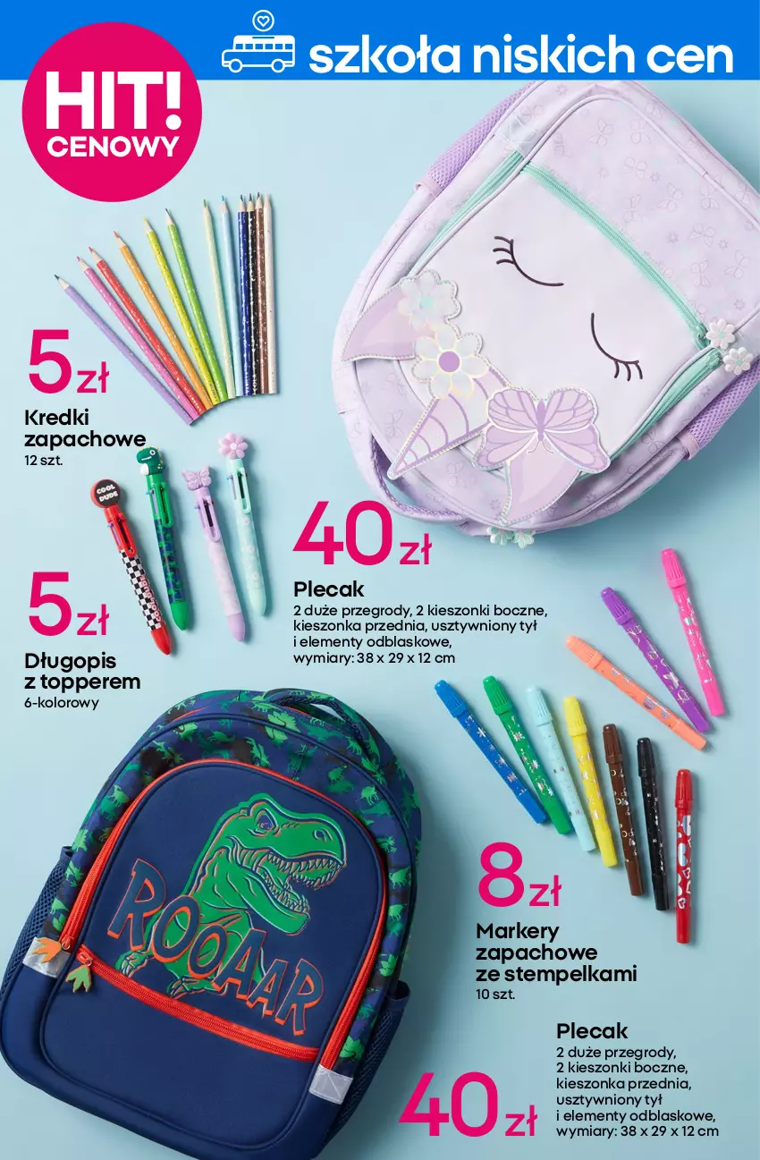 Gazetka promocyjna Pepco - Powrót do szkoły - ważna 24.07 do 06.08.2025 - strona 10 - produkty: Długopis, Flamastry, Marker, Obuwie, Piórnik, Plecak, Top