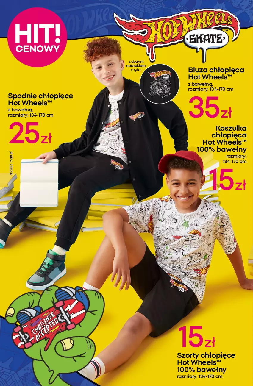 Gazetka promocyjna Pepco - Powrót do szkoły - ważna 24.07 do 06.08.2025 - strona 4 - produkty: Bluza, Hot Wheels, Karp, Kosz, Koszulka, Mattel, Piżama, Sok, Spodnie, Szorty