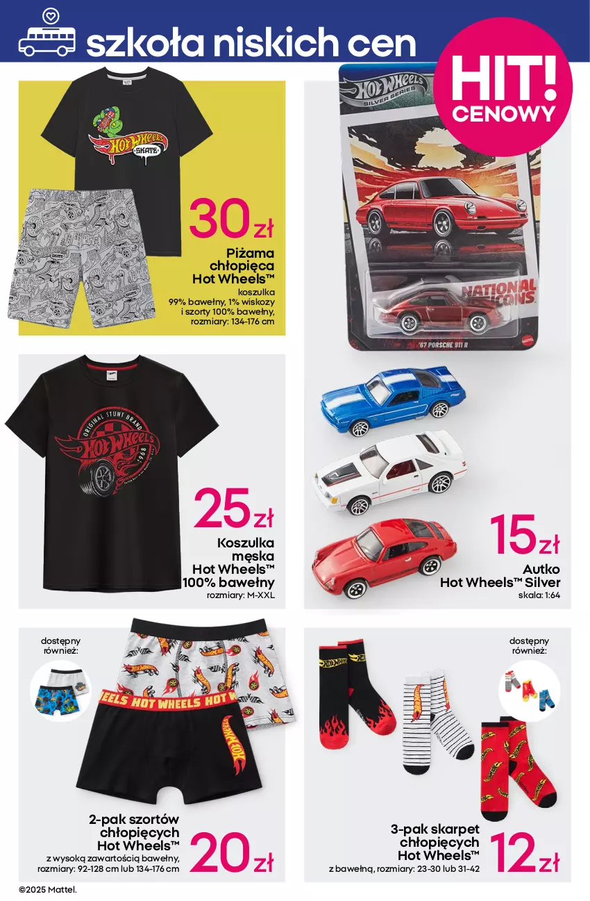 Gazetka promocyjna Pepco - Powrót do szkoły - ważna 24.07 do 06.08.2025 - strona 5 - produkty: Bluza, Hot Wheels, Karp, Kosz, Koszulka, Mattel, Piżama, Sok, Spodnie, Szorty