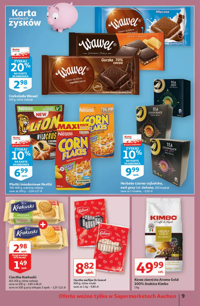 Gazetka promocyjna Auchan - Magia rabatów Supermarkety - ważna 12.11 do 17.11.2021 - strona 9 - produkty: BIC, Ciastka, Dr Gerard, Kawa, Kawa ziarnista, Krakus, Krakuski
