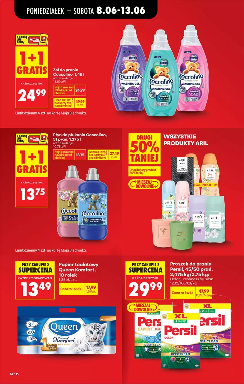 Gazetka promocyjna Biedronka - Od Poniedziałku - ważna 08.06 do 13.06.2026 - strona 16 - produkty: Coccolino, Proszek do prania, Silan