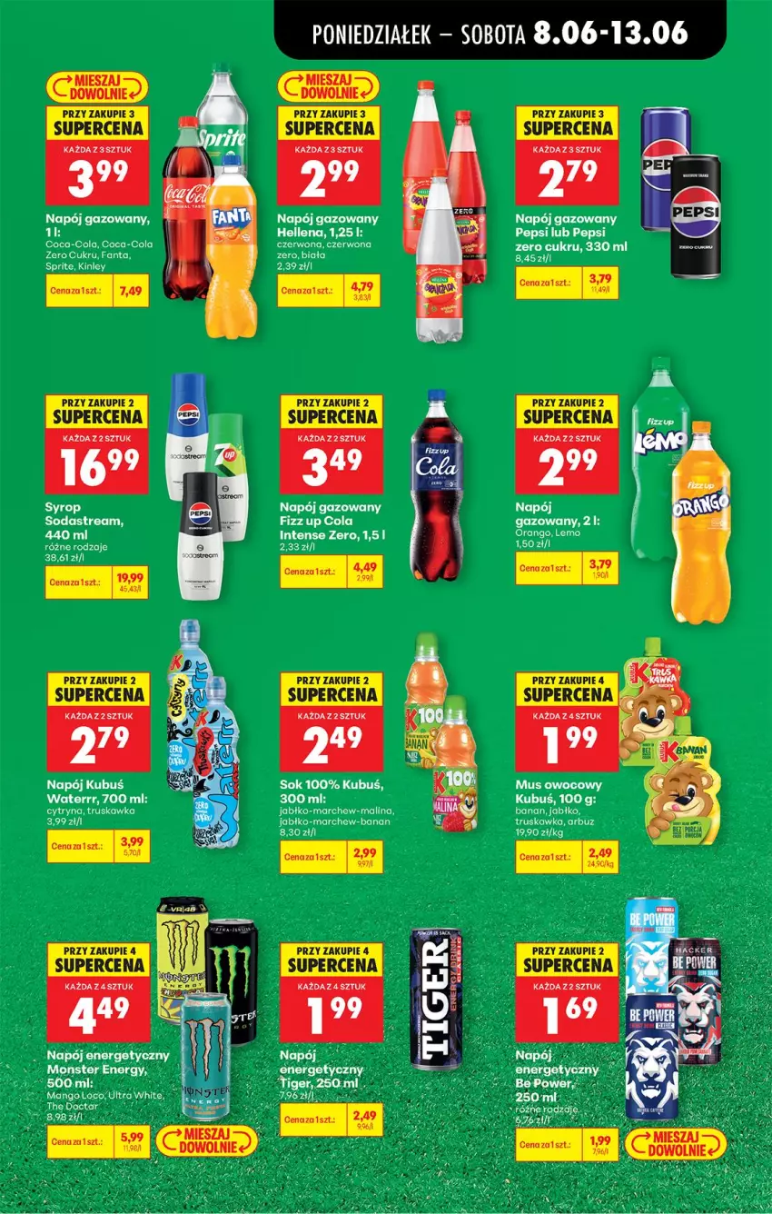 Gazetka promocyjna Biedronka - Od Poniedziałku - ważna 08.06 do 13.06.2026 - strona 23 - produkty: Arbuz, Fa, Fanta, Hellena, Kubuś, Mus, Napój, Napój gazowany, Piec, Sok, Sprite
