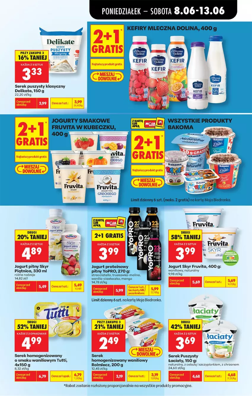 Gazetka promocyjna Biedronka - Od Poniedziałku - ważna 08.06 do 13.06.2026 - strona 51 - produkty: Chrzan, Jogurt, Jogurt pitny, KOBO, Mango, Piątnica, Por, Rolmlecz, Ser, Serek, Serek homogenizowany, Serek puszysty