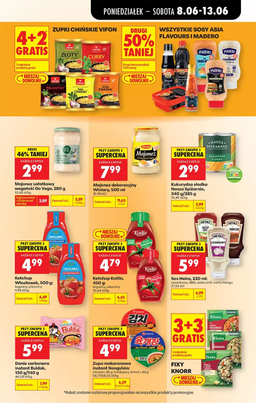 Gazetka promocyjna Biedronka - Od Poniedziałku - ważna 08.06 do 13.06.2026 - strona 57 - produkty: Gra, Heinz, Ketchup, Knorr, Kotlin, Kukurydza, Majonez, Majonez sałatkowy, Makaron, Mango, Por, Sałat, Salsa, Sos, Winiary, Zupa