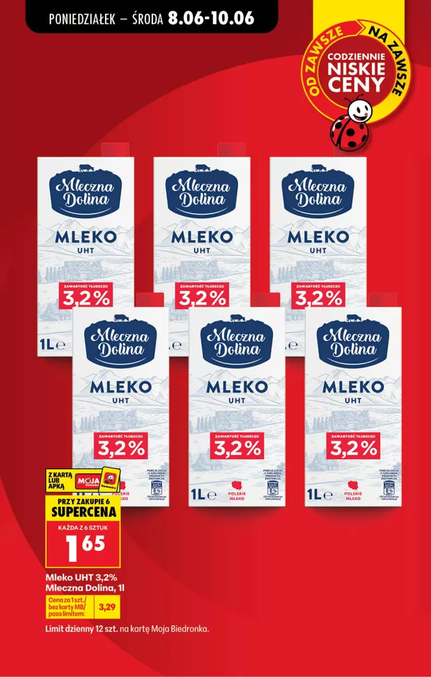 Gazetka promocyjna Biedronka - Od Poniedziałku - ważna 08.06 do 13.06.2026 - strona 6 - produkty: Mleko