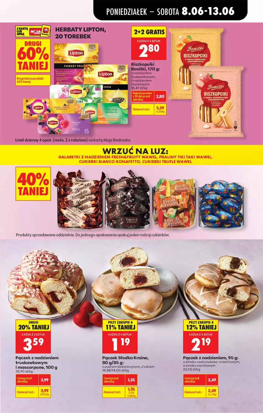 Gazetka promocyjna Biedronka - Od Poniedziałku - ważna 08.06 do 13.06.2026 - strona 65 - produkty: Bonitki, Fa, Lipton, Mascarpone, Pączek