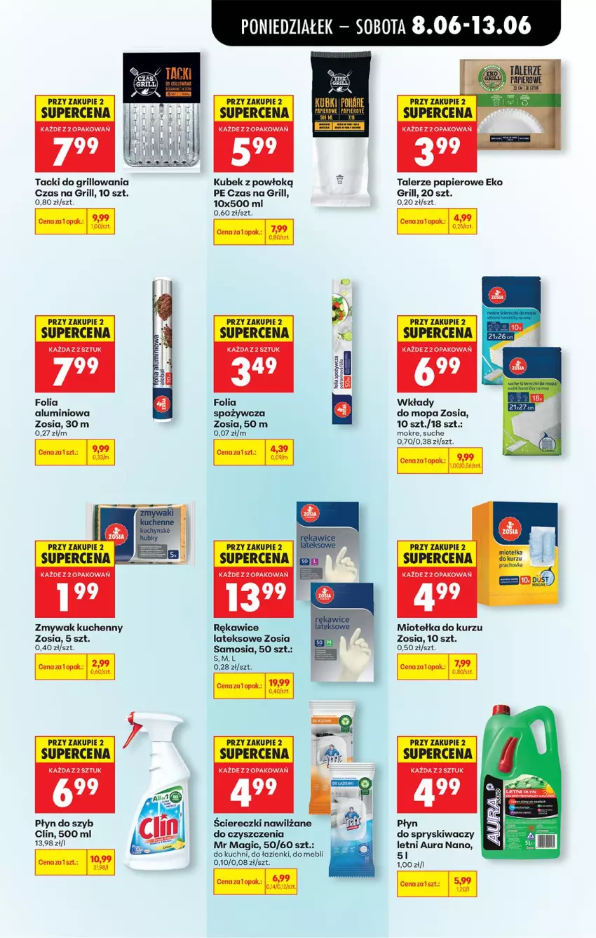 Gazetka promocyjna Biedronka - Od Poniedziałku - ważna 08.06 do 13.06.2026 - strona 81 - produkty: Clin, Grill, Kubek, Mop, Papier, Płyn do szyb, Rękawice, Talerz, Top