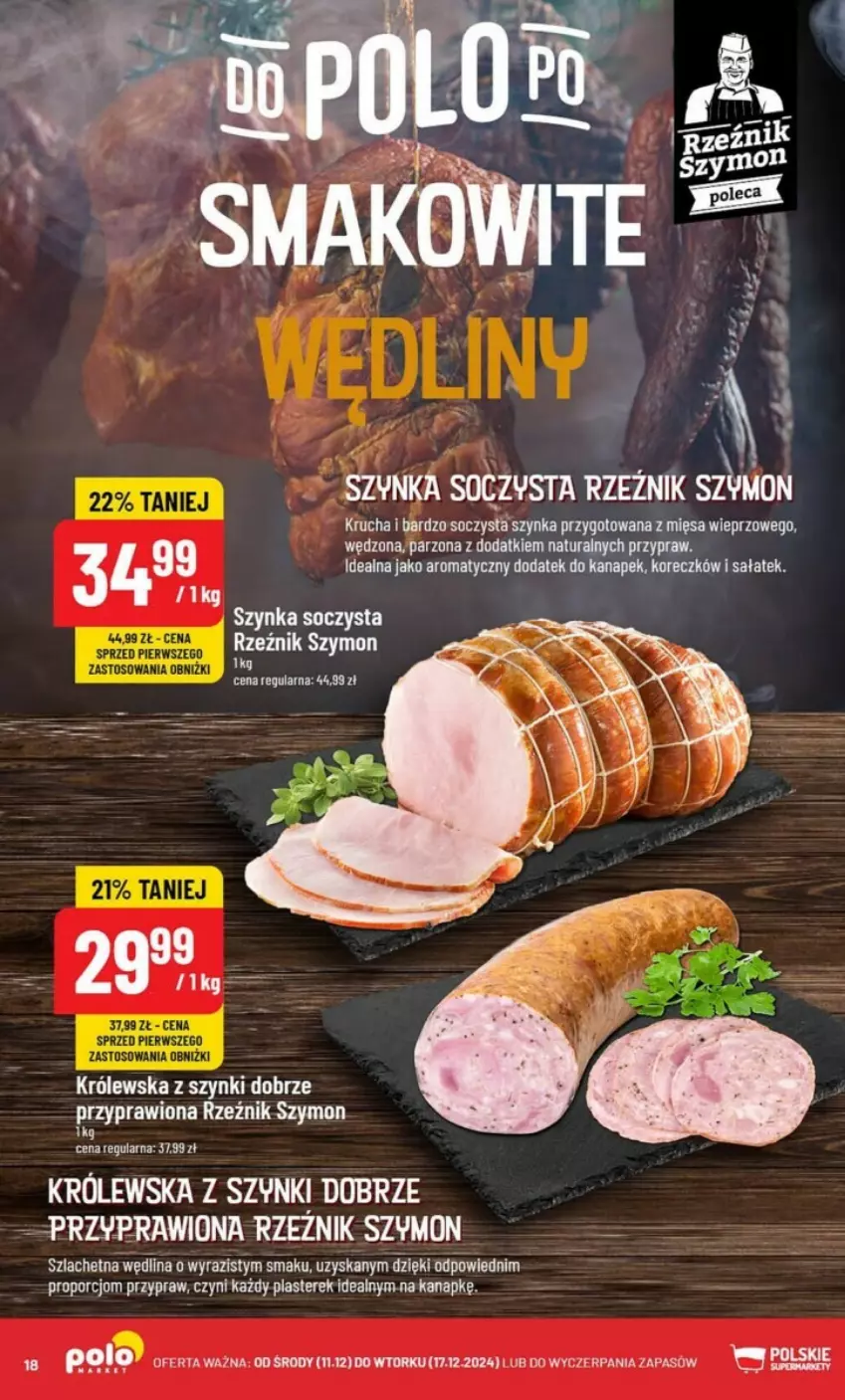 Gazetka promocyjna PoloMarket - ważna 11.12 do 17.12.2024 - strona 10 - produkty: Por, Szynka, Wędlina