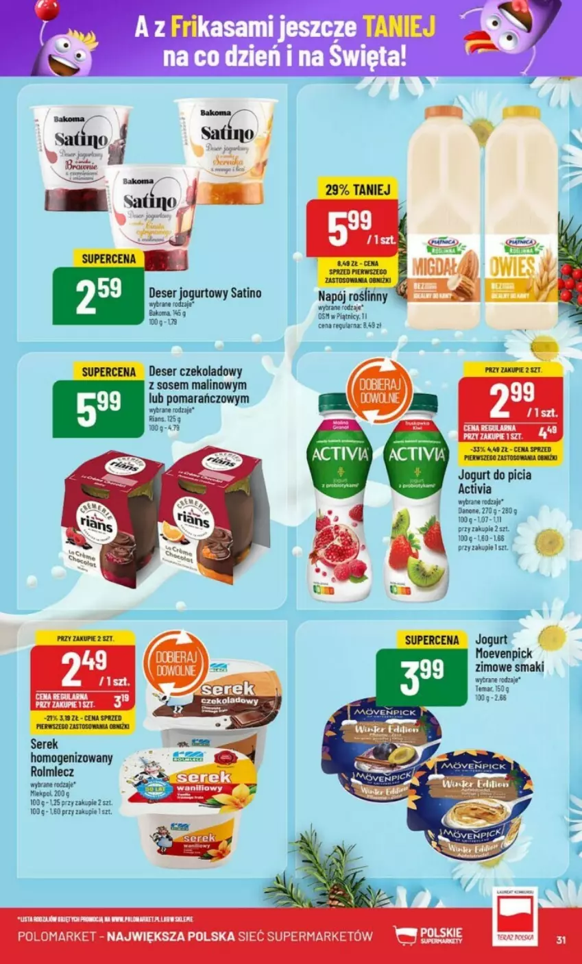 Gazetka promocyjna PoloMarket - ważna 11.12 do 17.12.2024 - strona 25 - produkty: Activia, Jogurt, Rolmlecz