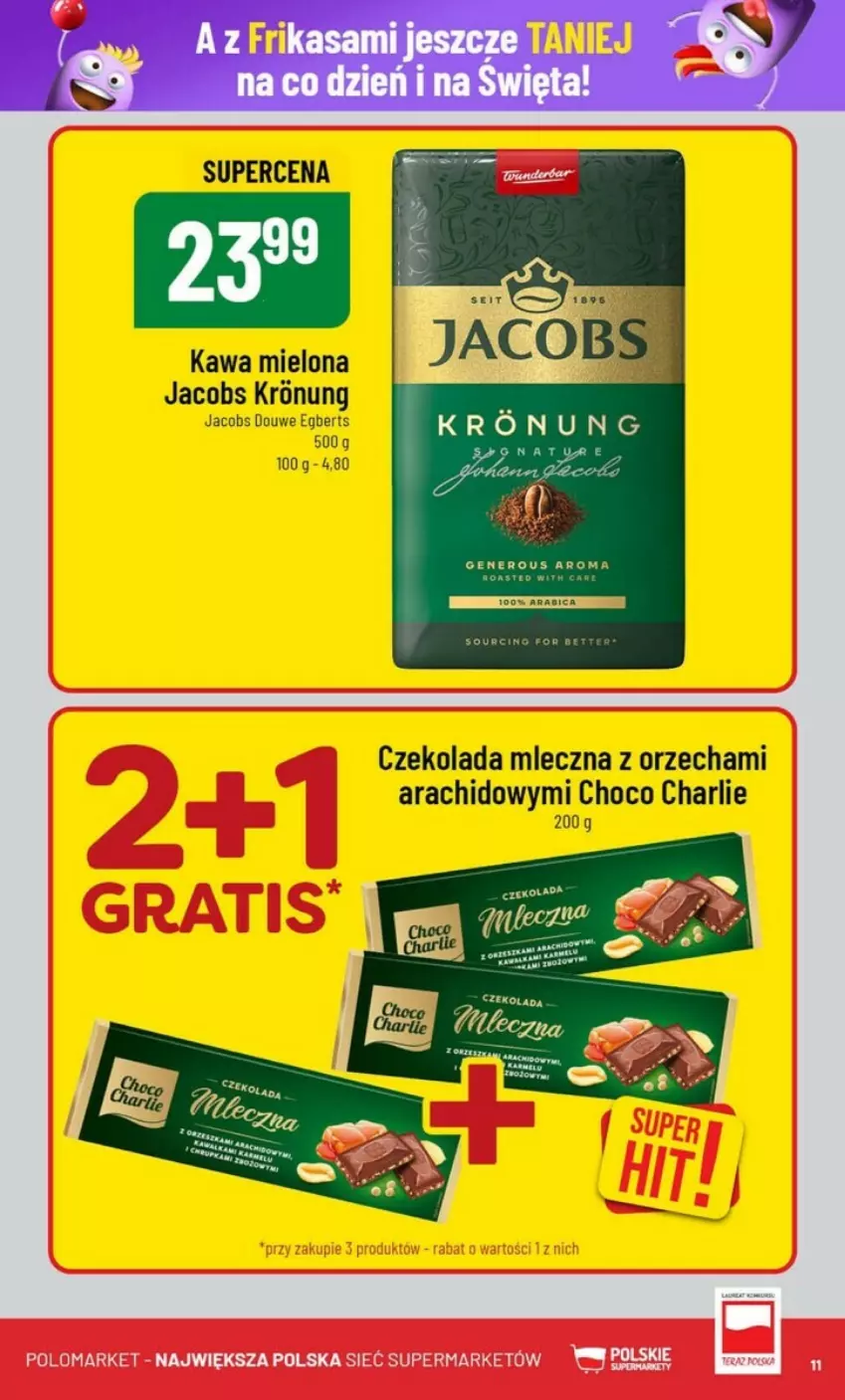 Gazetka promocyjna PoloMarket - ważna 11.12 do 17.12.2024 - strona 3 - produkty: Czekolada, Czekolada mleczna, Jacobs, Kawa, Kawa mielona