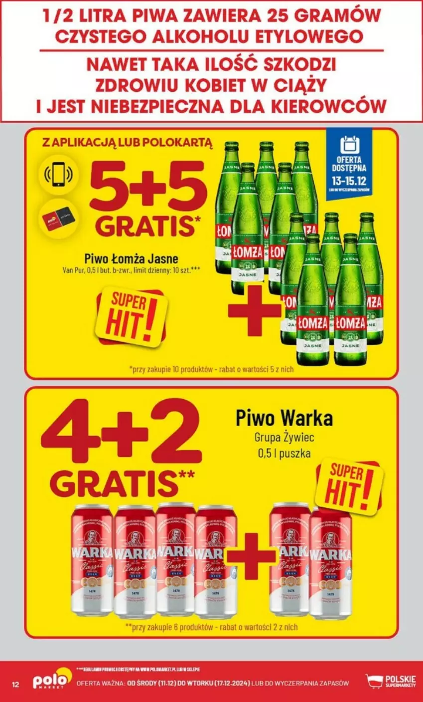 Gazetka promocyjna PoloMarket - ważna 11.12 do 17.12.2024 - strona 4 - produkty: Piwo, Pur, Warka