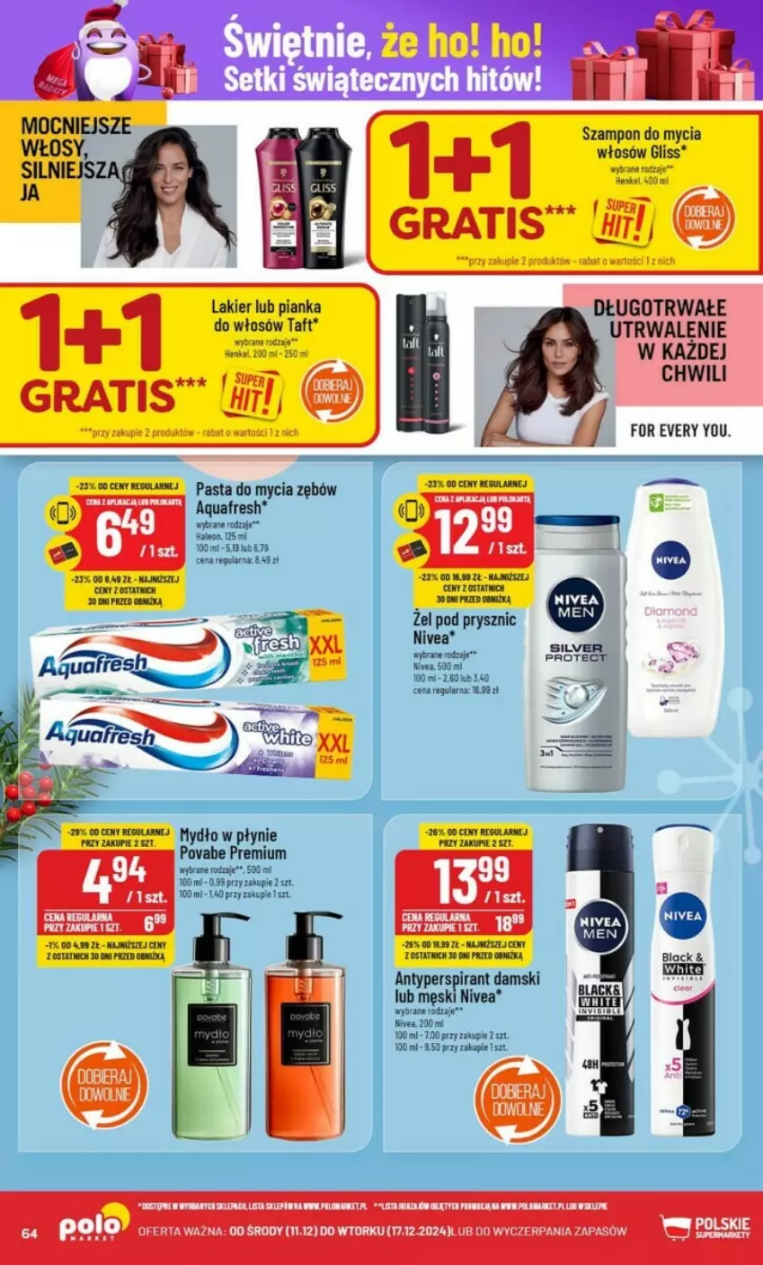 Gazetka promocyjna PoloMarket - ważna 11.12 do 17.12.2024 - strona 61 - produkty: Lakier, Nivea, STP, Szampon, Taft