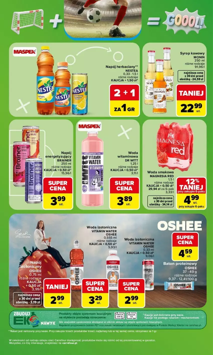 Gazetka promocyjna Carrefour - Gazetka Carrefour, Market Zakupowa taktyka kibica - ważna 29.06 do 04.07.2026 - strona 3 - produkty: AEG, Napój, Oshee, Por, Syrop, Woda