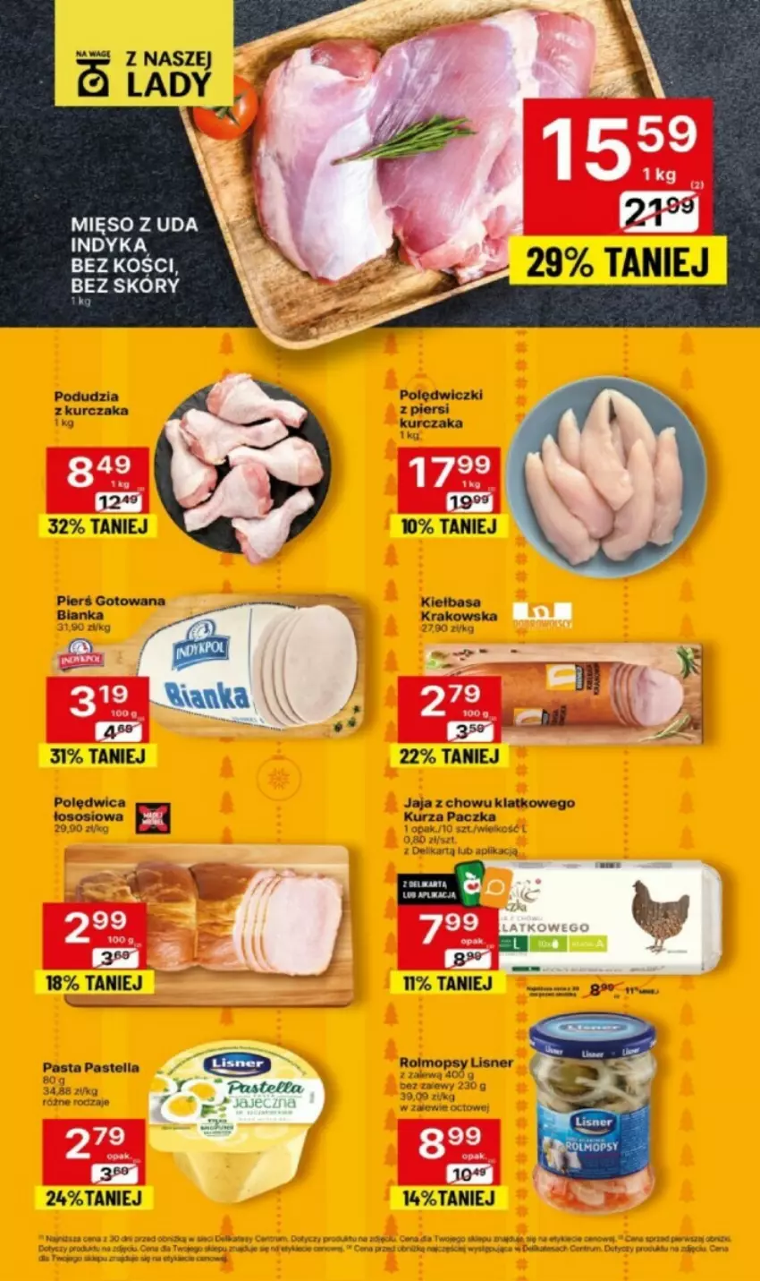 Gazetka promocyjna Delikatesy Centrum - ważna 04.12 do 06.12.2023 - strona 7 - produkty: Jaja, Kurczak, Lisner, Mięso, Mop, Pastella