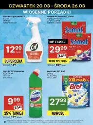 Gazetka promocyjna Delikatesy Centrum - NOWA GAZETKA Delikatesy Centrum od 20 marca! 20-26.03.2025 - Gazetka - ważna od 26.03 do 26.03.2025 - strona 43 - produkty: Domestos, Rum, Cif, Bref, Tablet, Somat, Kostka do wc, Płyn do wc, Zmywarki, Tabletki do zmywarki