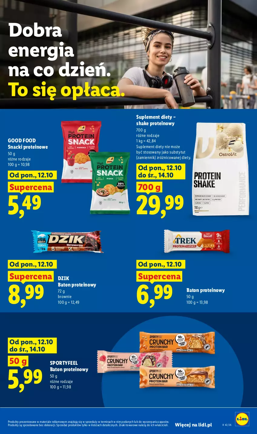 Gazetka promocyjna Lidl - Gazetka - ważna 12.10 do 14.10.2026 - strona 101 - produkty: Baton, Brownie, Por, Sport, Suplement diety