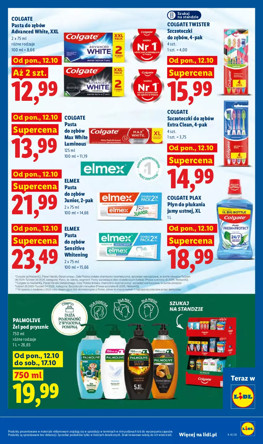Gazetka promocyjna Lidl - Gazetka - ważna 12.10 do 14.10.2026 - strona 105 - produkty: Colgate, Elmex, LG, Palmolive, Pasta do zębów, Płyn do płukania, Płyn do płukania jamy ustnej, Tera
