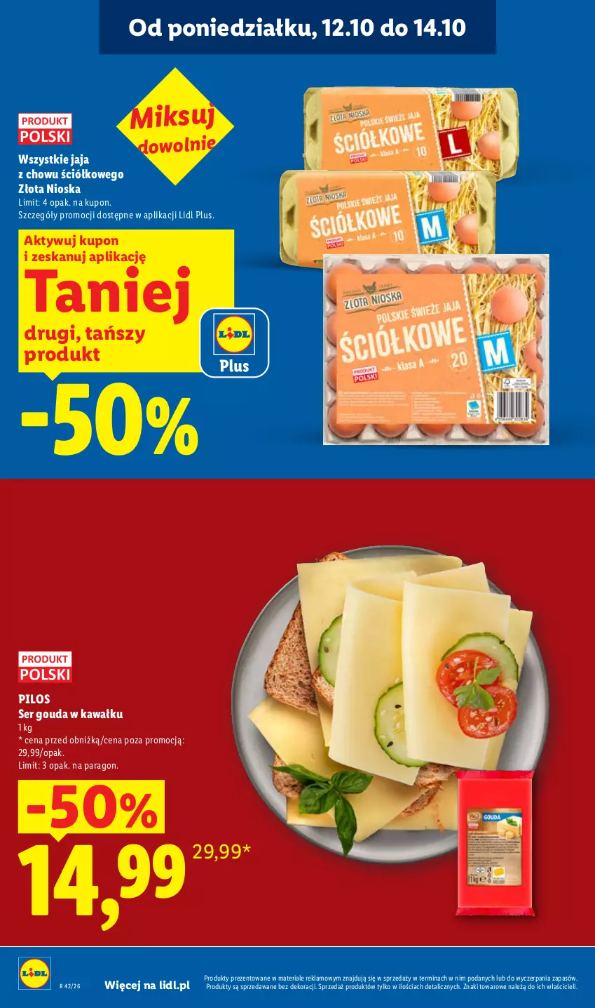 Gazetka promocyjna Lidl - Gazetka - ważna 12.10 do 14.10.2026 - strona 14 - produkty: Gouda, Jaja, Kawa, Pilos, Ser