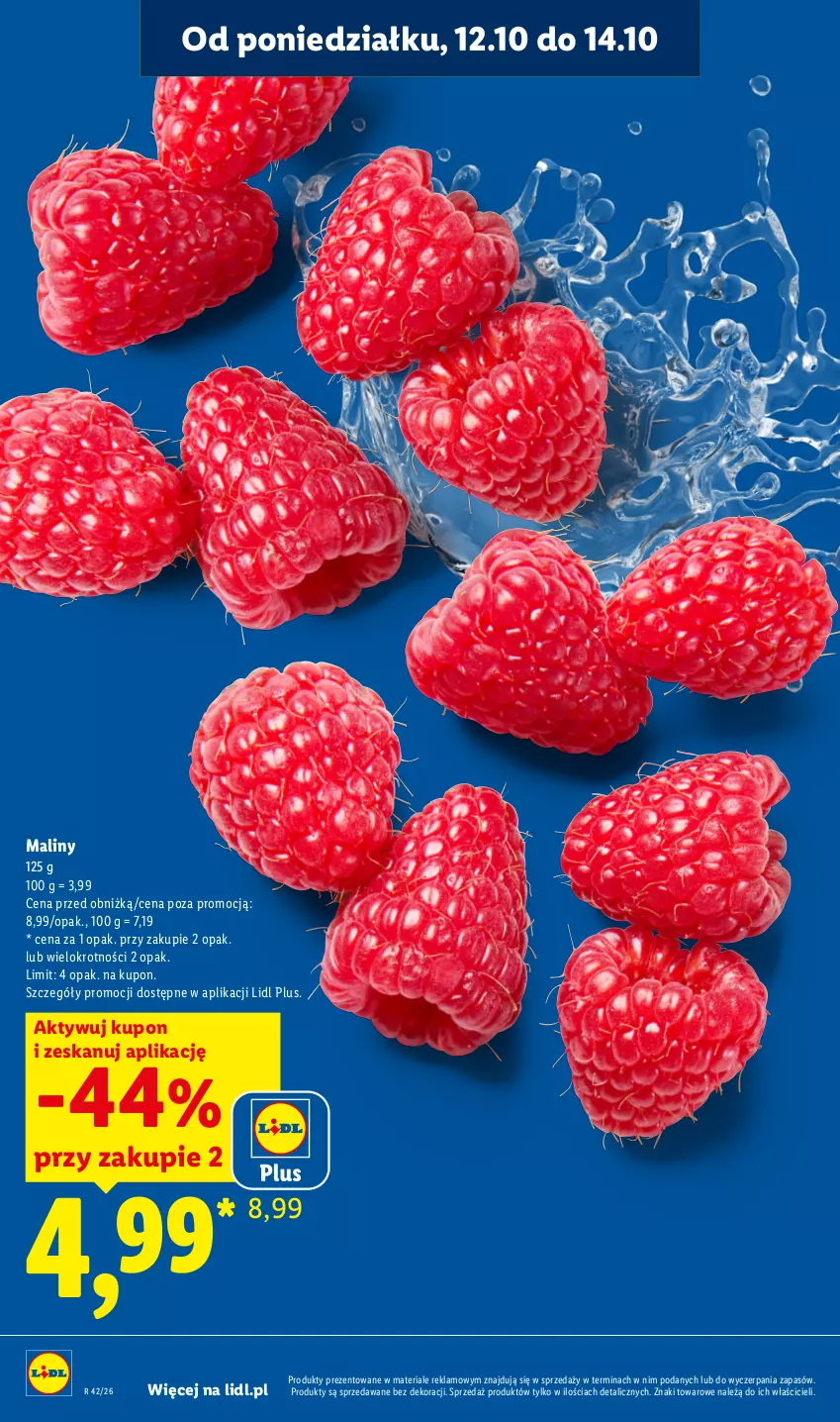 Gazetka promocyjna Lidl - Gazetka - ważna 12.10 do 14.10.2026 - strona 16 - produkty: Maliny