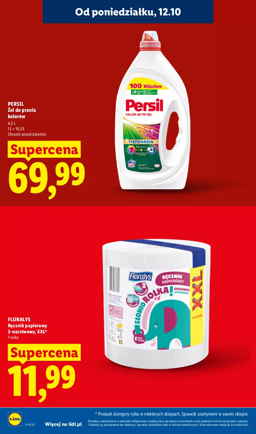Gazetka promocyjna Lidl - Gazetka - ważna 12.10 do 14.10.2026 - strona 24 - produkty: Flora, Papier, Persil, Ręcznik
