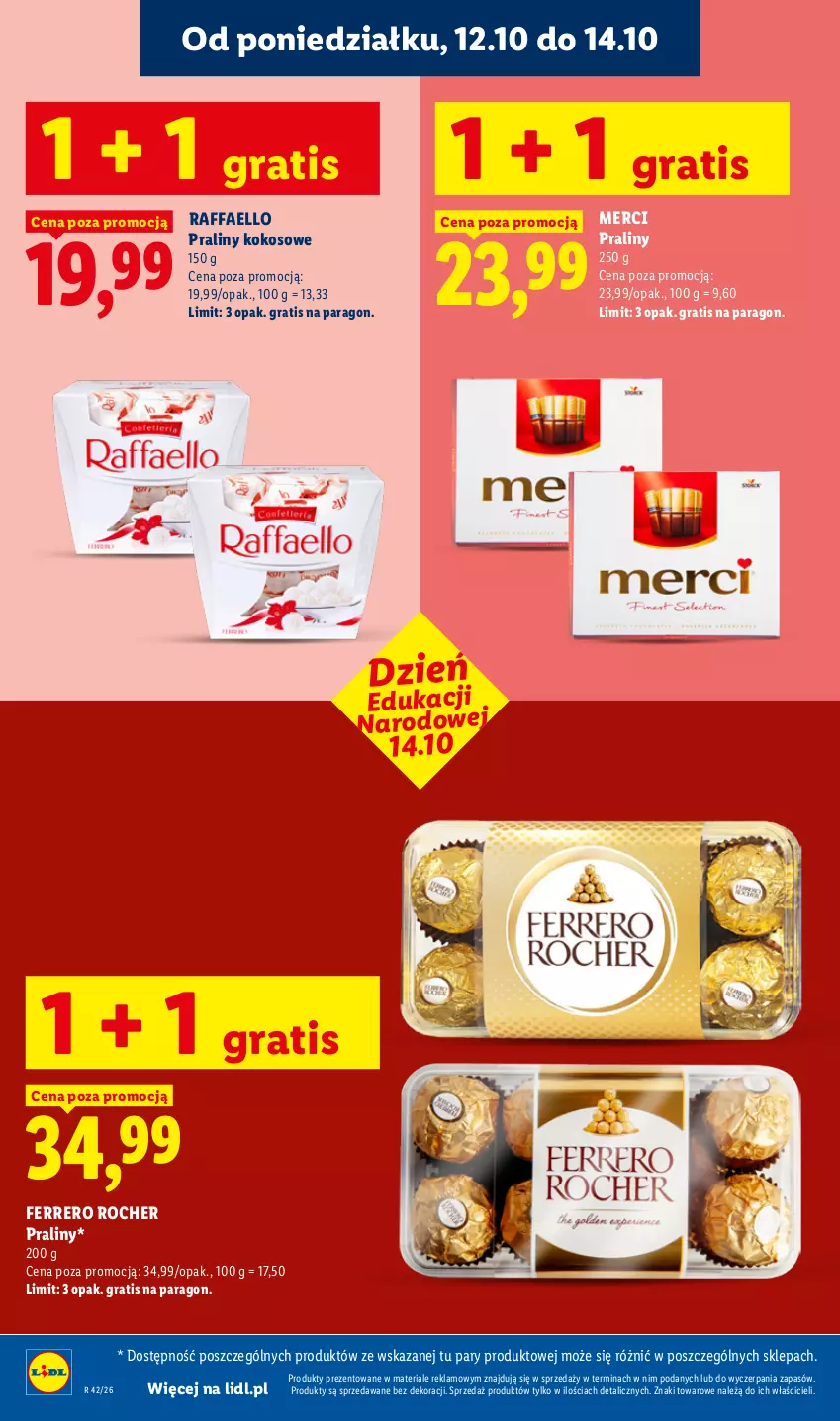 Gazetka promocyjna Lidl - Gazetka - ważna 12.10 do 14.10.2026 - strona 4 - produkty: Fa, Ferrero, Ferrero Rocher, Gra, Kokos, Merci, Praliny, Raffaello