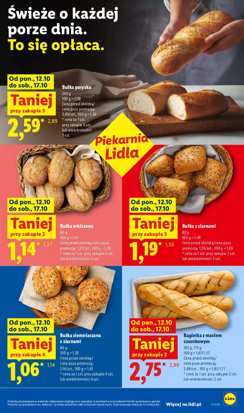 Gazetka promocyjna Lidl - Gazetka - ważna 12.10 do 14.10.2026 - strona 55 - produkty: Bagietka, Bułka, Por