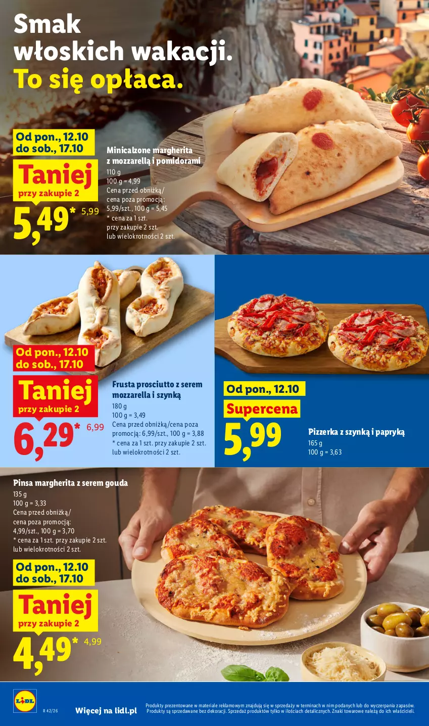 Gazetka promocyjna Lidl - Gazetka - ważna 12.10 do 14.10.2026 - strona 58 - produkty: Gouda, Mozzarella, Prosciutto, Rust, Ser