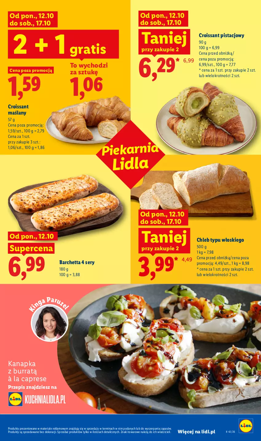 Gazetka promocyjna Lidl - Gazetka - ważna 12.10 do 14.10.2026 - strona 59 - produkty: Chleb, Chleb typu włoskiego, Croissant, Gra, Ser