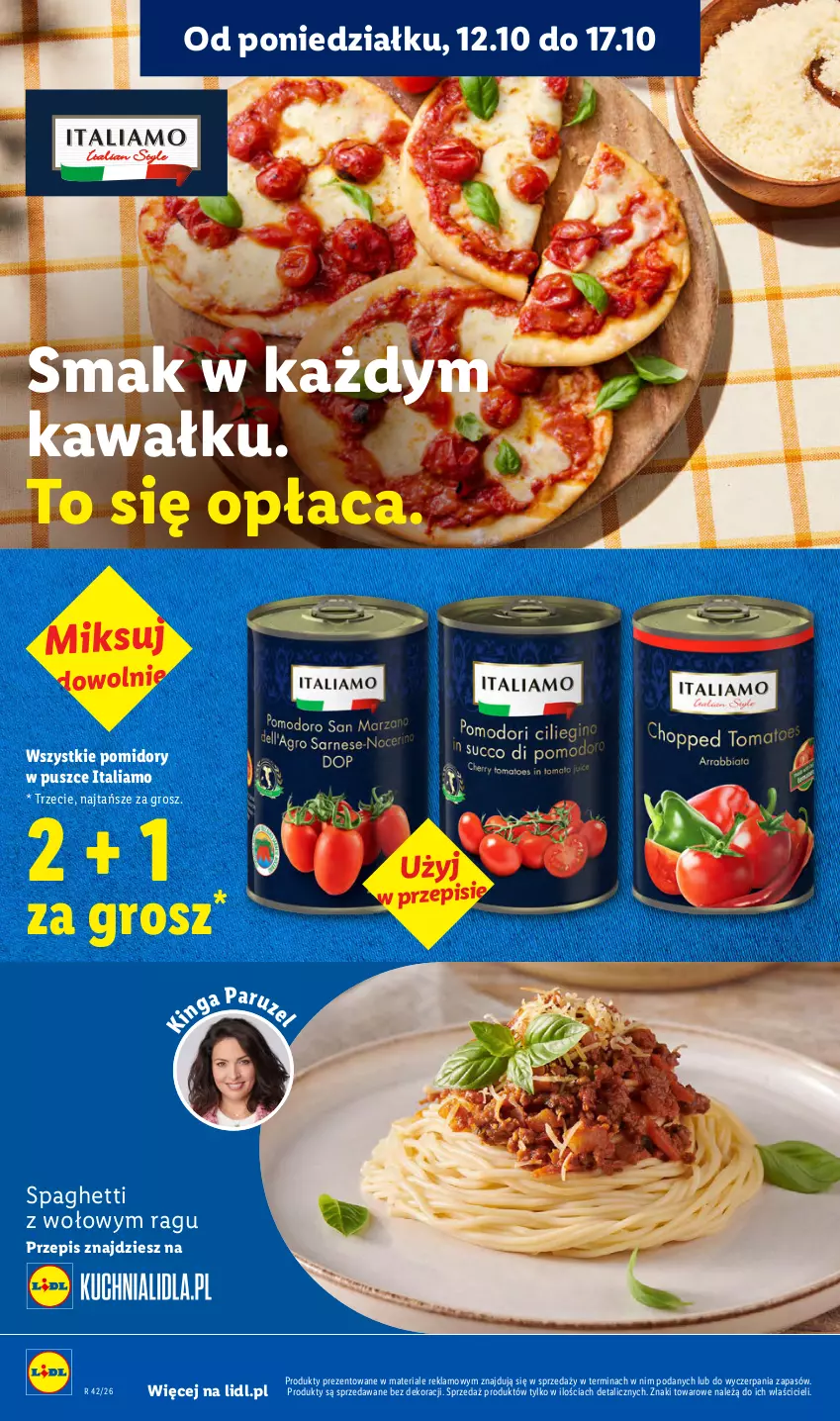 Gazetka promocyjna Lidl - Gazetka - ważna 12.10 do 14.10.2026 - strona 60 - produkty: Kawa, Pomidory, Spaghetti
