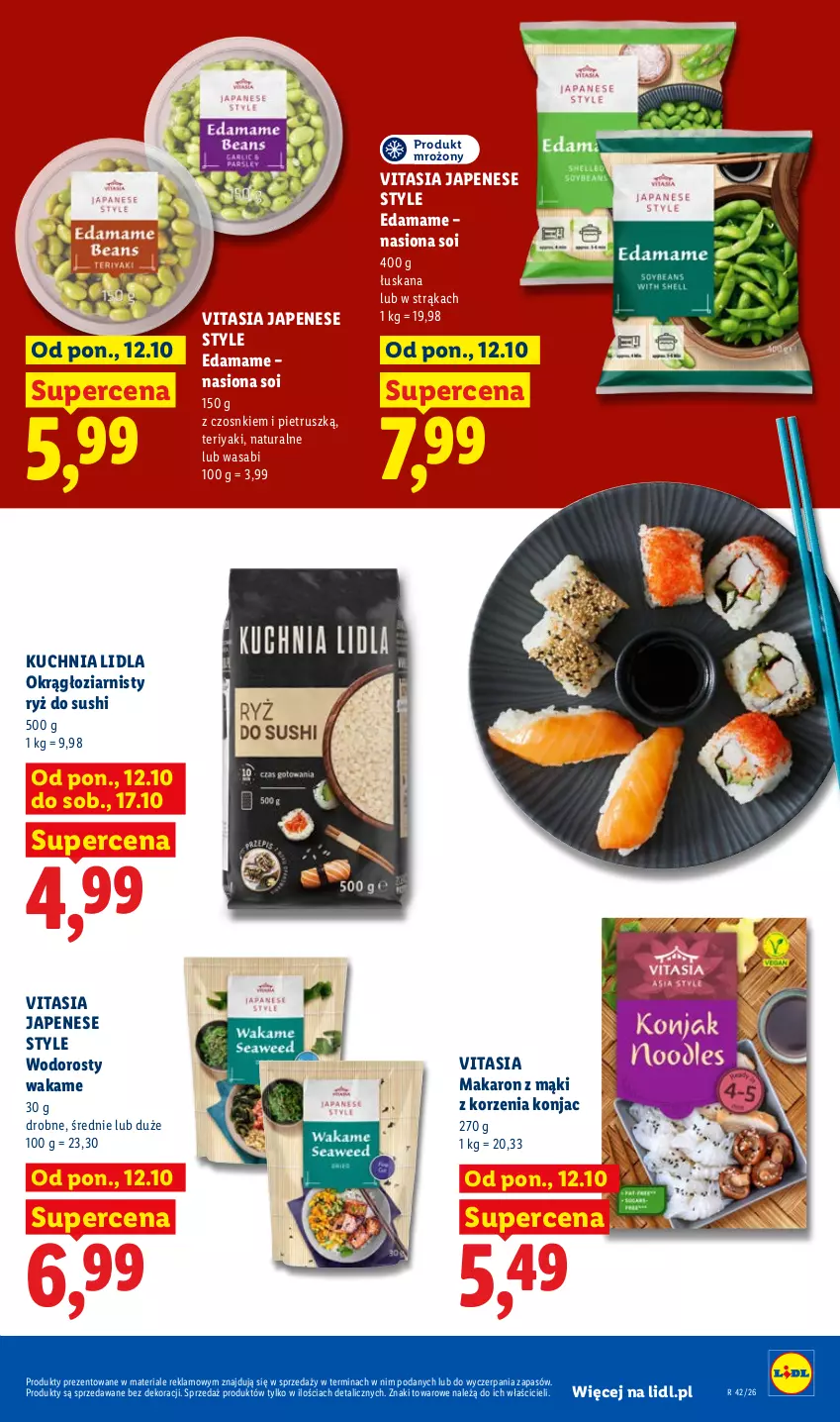 Gazetka promocyjna Lidl - Gazetka - ważna 12.10 do 14.10.2026 - strona 67 - produkty: Edam, Kuchnia, Makaron, Ryż, Ryż do sushi, Sushi, Wasa
