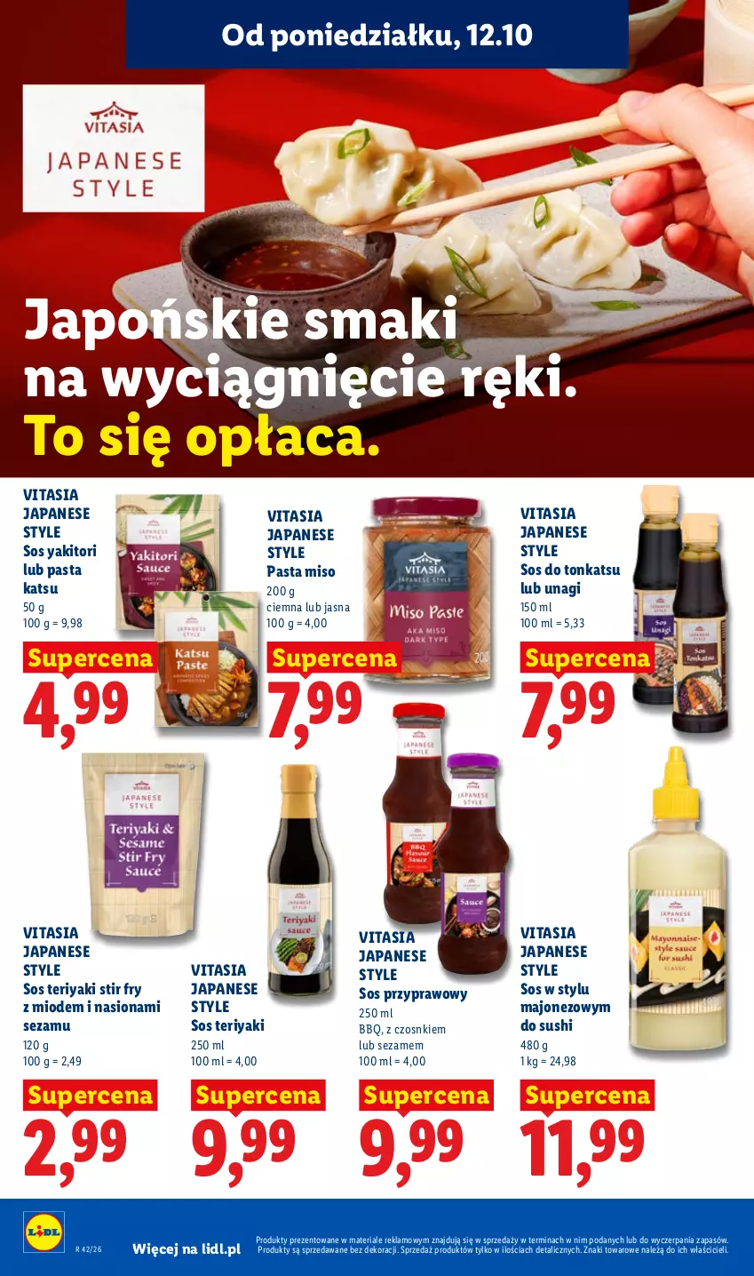 Gazetka promocyjna Lidl - Gazetka - ważna 12.10 do 14.10.2026 - strona 72 - produkty: Majonez, Sezam, Sos, Sushi