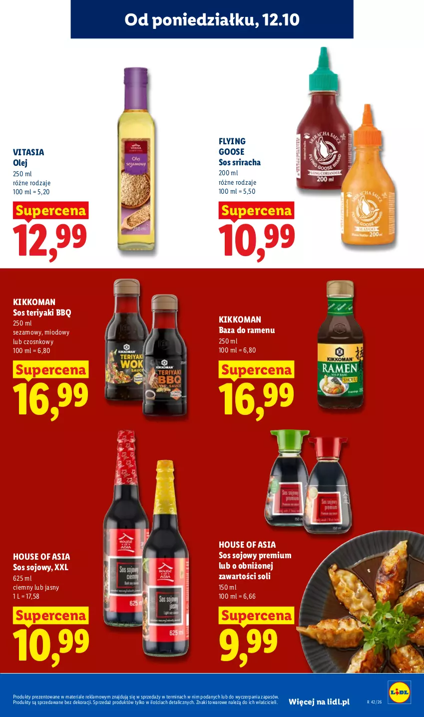 Gazetka promocyjna Lidl - Gazetka - ważna 12.10 do 14.10.2026 - strona 73 - produkty: House of Asia, Olej, Sezam, Sos, Sos sojowy