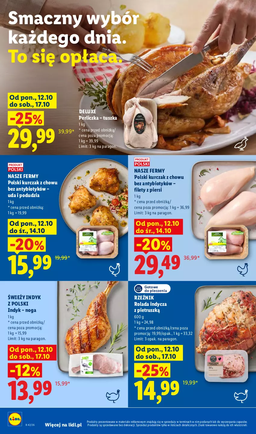 Gazetka promocyjna Lidl - Gazetka - ważna 12.10 do 14.10.2026 - strona 76 - produkty: Kurczak, Perliczka, Piec, Rolada, Tusz