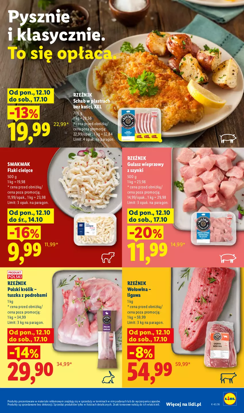 Gazetka promocyjna Lidl - Gazetka - ważna 12.10 do 14.10.2026 - strona 77 - produkty: Flaki, Królik, Tusz, Wołowina