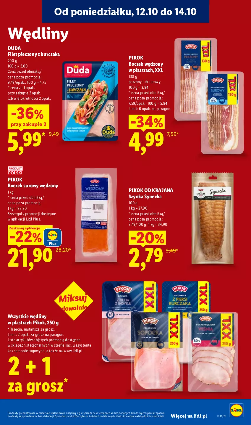 Gazetka promocyjna Lidl - Gazetka - ważna 12.10 do 14.10.2026 - strona 81 - produkty: Boczek, Duda, Kurczak, Piec, PIKOK, Szynka