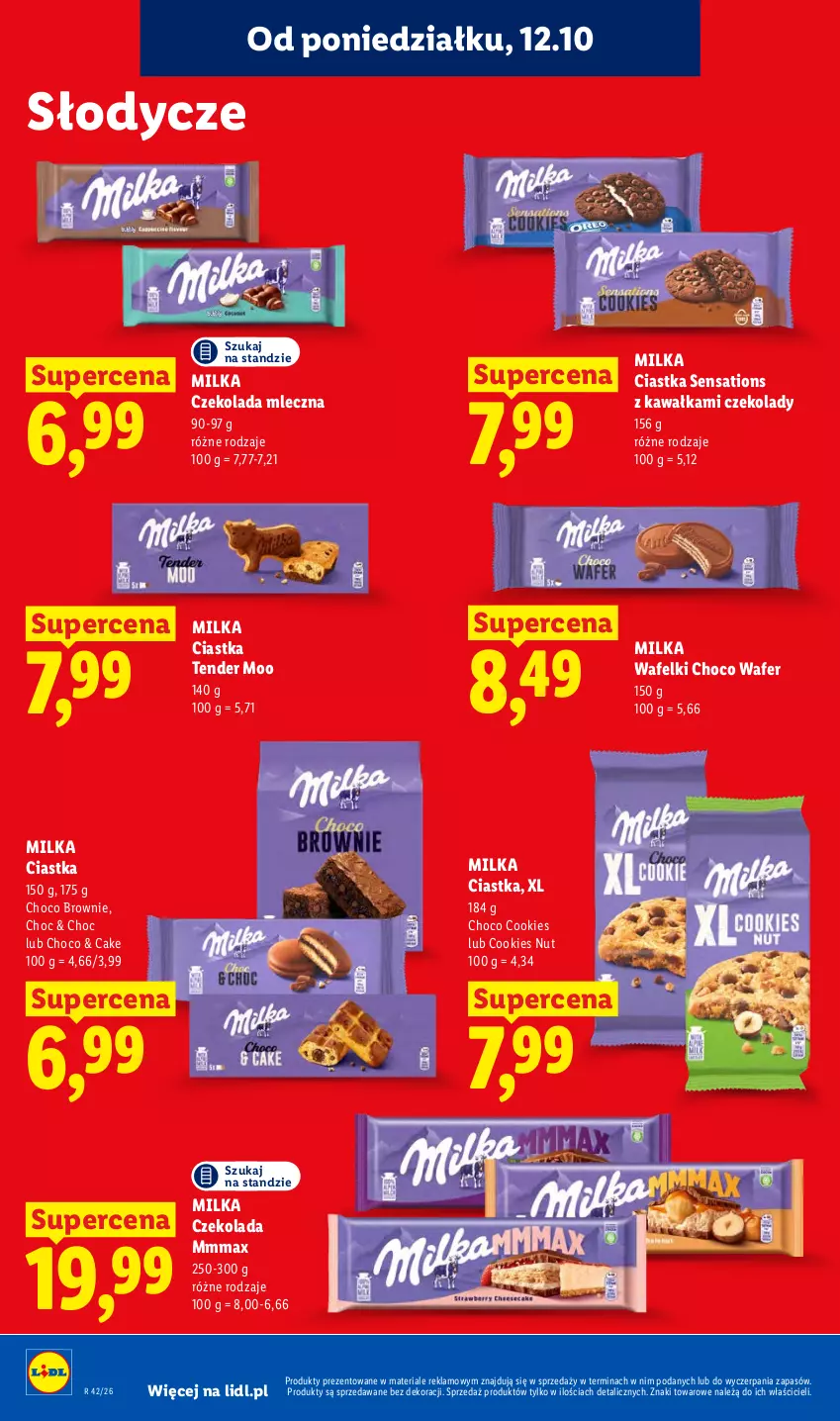 Gazetka promocyjna Lidl - Gazetka - ważna 12.10 do 14.10.2026 - strona 88 - produkty: Brownie, Ciastka, Czekolada, Czekolada mleczna, Kawa, Milka, Sati