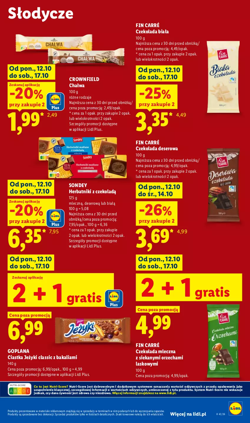 Gazetka promocyjna Lidl - Gazetka - ważna 12.10 do 14.10.2026 - strona 89 - produkty: Chałwa, Ciastka, Czekolada, Czekolada mleczna, Deser, Goplana, Gra, Herbatniki, Jeżyki, LANA, Ser